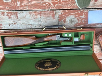 Parker 28 ga Repro DHE As New In Correct Leather Case With Outer Canvass ,Snap Caps And Key...Straight Stock (we have 3) - Image 3 of 20