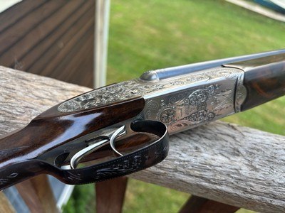 Merkel 360EL (Deluxe Grade) 410 One Of One Hundred. Entirely Hand Made Fully Engraved With Game Scenes And Signed As New RARE - Image 4 of 12