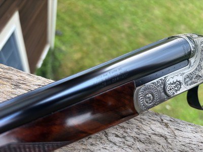 Merkel 360EL (Deluxe Grade) 410 One Of One Hundred. Entirely Hand Made Fully Engraved With Game Scenes And Signed As New RARE - Image 8 of 12