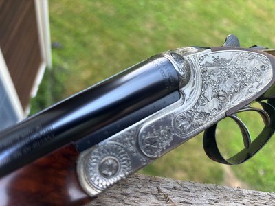 Merkel 360EL (Deluxe Grade) 410 One Of One Hundred. Entirely Hand Made Fully Engraved With Game Scenes And Signed As New RARE - Image 9 of 12