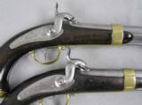 French 1837 Naval Pistols 60 Cal with Belt Hooks (Pair) - 4 of 13