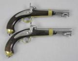 French 1837 Naval Pistols 60 Cal with Belt Hooks (Pair) - 1 of 13
