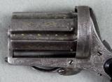 French, Folding Trigger D.A. 9 mm Pinfire Revolver - 3 of 7