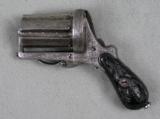 French, Folding Trigger D.A. 9 mm Pinfire Revolver - 2 of 7