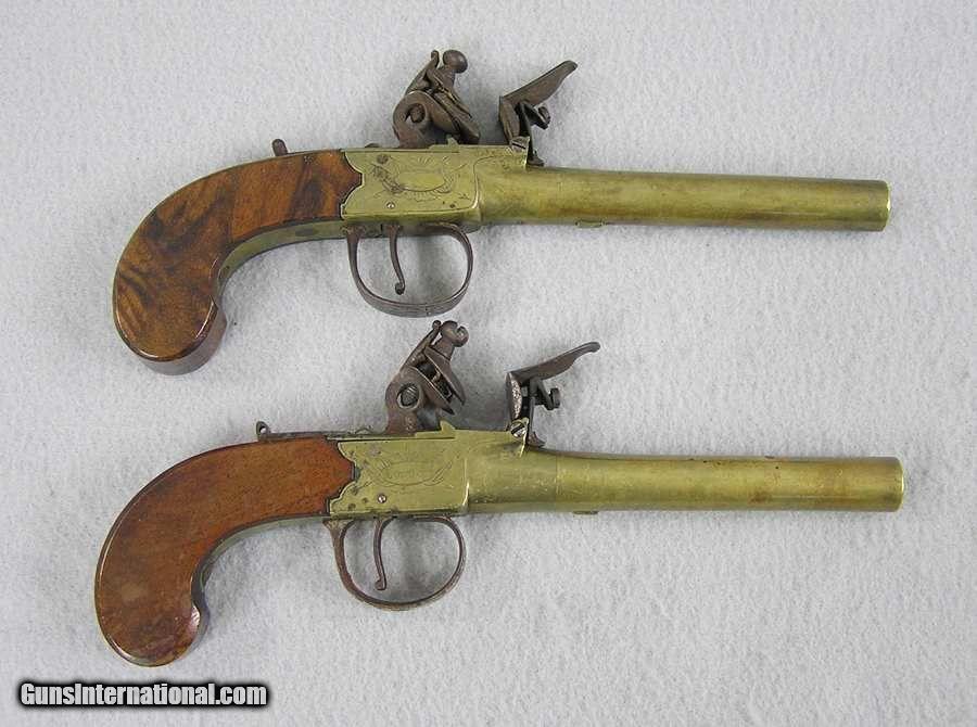 Sherwood Brass Barrel Flintlock Pistols