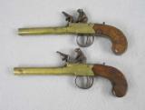 Sherwood Brass Barrel Flintlock Pistols - 2 of 7