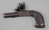 French Folding Trigger Flintlock Muff Pistol - 2 of 8