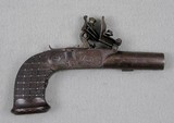 French Folding Trigger Flintlock Muff Pistol - 1 of 8