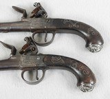 Ketland Pair Of Silver Mounted Queen Anne Flintlock Pistols - 3 of 12