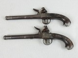Ketland Pair Of Silver Mounted Queen Anne Flintlock Pistols - 2 of 12