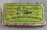 The Union Metallic Cartridge Co. Box of 50 .38 Long Rimfire - 1 of 1
