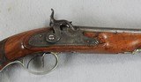 German Double Barrel Engraved Percussion Pistol - 4 of 17