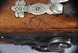 German Double Barrel Engraved Percussion Pistol - 16 of 17