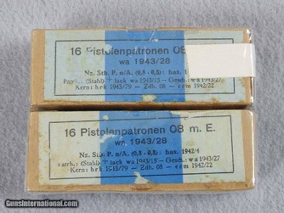 German 9 mm wa 43 Ammo - Two Boxes