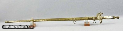 Indian Princess Head Pattern Militia Officers Sword - Brass Scabbard