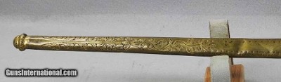 Indian Princess Head Pattern Militia Officers Sword - Brass Scabbard - Image 4 of 14