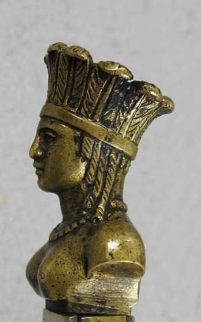 Indian Princess Head Pattern Militia Officers Sword - Brass Scabbard - Image 13 of 14