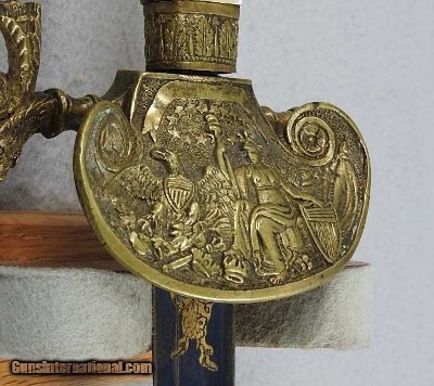 Indian Princess Head Pattern Militia Officers Sword - Brass Scabbard - Image 14 of 14