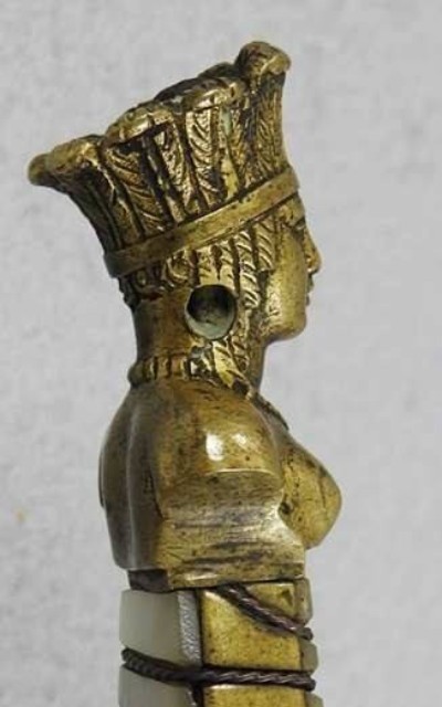 Indian Princess Head Pattern Militia Officers Sword - Brass Scabbard - Image 12 of 14