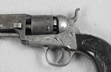 Colt/Brevet Pocket Model 6 Shot Nicely Engraved with Carved Ebony Grips - 3 of 15