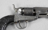 Colt/Brevet Pocket Model 6 Shot Nicely Engraved with Carved Ebony Grips - 4 of 15