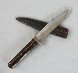 H. Osman Co. City, Nice 6” Clip Point Bowie Knife with Leather Scabbard - 2 of 5