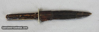 H. Osman Co. City, Nice 6” Clip Point Bowie Knife with Leather Scabbard - Image 5 of 5
