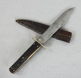 H. Osman Co. City, Nice 6” Clip Point Bowie Knife with Leather Scabbard - 1 of 5