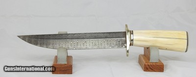 Damascus Custom Searles Style Blade Bowie Knife