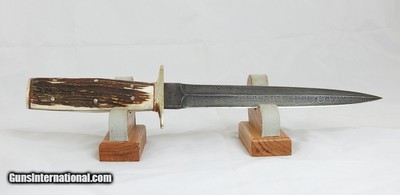 Damascus Dagger Stagg horn grips