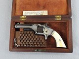 S&W Model No. 1 Second Issue 22RF, Cased 75% Silver