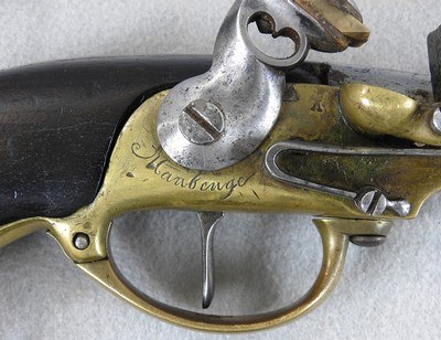 French Model 1877 Cavalry Pistol Mauberge Arsenal - Image 5 of 11