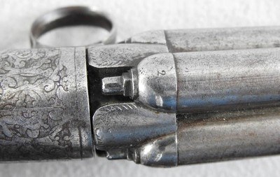 Mariette 4 Barrel, 36 CaliberRing Trigger Pepper Box - Image 4 of 15