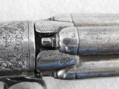 Mariette 4 Barrel, 36 CaliberRing Trigger Pepper Box - Image 6 of 15
