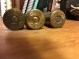 The cartridge group of unusual shells.
Winchester 50-95-with Hoxie bullet, WInchester 45 EX with Hoxie bullet, and UMCCo 50-140-700 PP Sharps - 3 of 4