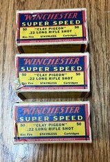 Winchester “clay pigeon” .22 long rifle shot ammunition