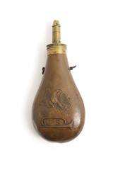 U.S. Common Rifle Powder Flask Dated 1833 Dated 1833 By Robert Dingee, New York - 2 of 6