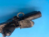 Richard Howe tap action flintlock screw barrel 2 shot pistol 38 caliber - 6 of 10