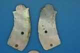 ANTIQUE MOTHER of PEARL GRIPS for a SMALL REVOLVER / PISTOL ORIGINAL MATCHED PAIR - 2 of 8