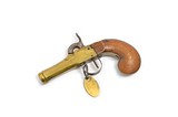 BRASS BOX LOCK POCKET PISTOL FROM THE J.M. DAVIS COLLECTION - 1 of 4