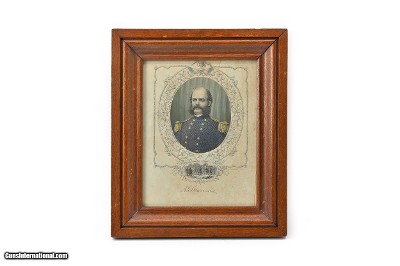 HAND COLORED LITHOGRAPH OF GENERAL BURNSIDE