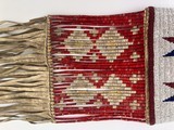 Very Large Indian Beaded and Quill Decorated Pipe Bag - 7 of 13