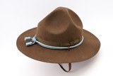 WW 2 FIELD SERVICE CAMPAIGN HAT - 1944 DATED - EXCELLENT CONDITION with HAT CORD - 2 of 10