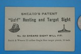 No. 32 SHEARD'S PAT "GOLD" HUNTING & TARGET S&W .22 CALIBER PISTOL SIGHT VINTAGE - 1 of 5
