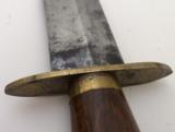 Large Antique Spearpoint Bowie With Sheath - 7 of 17