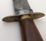 Large Antique Spearpoint Bowie With Sheath - 10 of 17