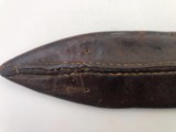 Large Antique Spearpoint Bowie With Sheath - 16 of 17