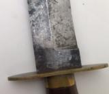 Large Antique Spearpoint Bowie With Sheath - 11 of 17