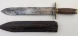 Large Antique Spearpoint Bowie With Sheath - 4 of 17