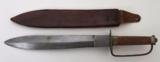 Civil War Era Double Edge Bowie Knife With Original Leather Scabbard - 2 of 9